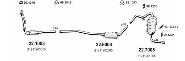 Układ wydechowy ASSO ART1336