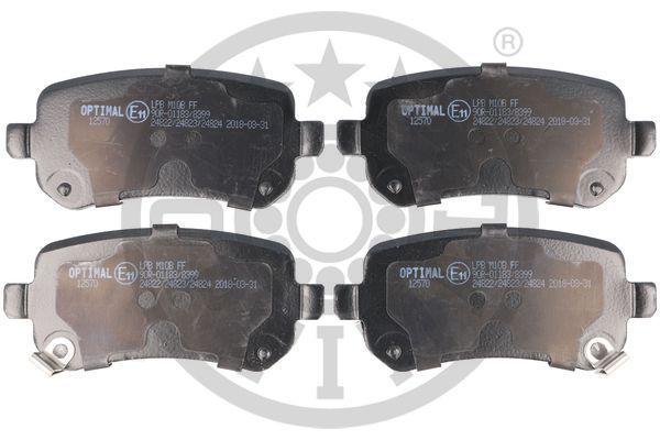 Zestaw klocków hamulcowych, hamulce tarczowe OPTIMAL BP-12570