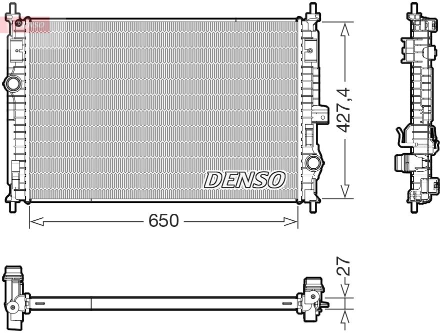 Chłodnica, układ chłodzenia silnika DENSO DRM20048