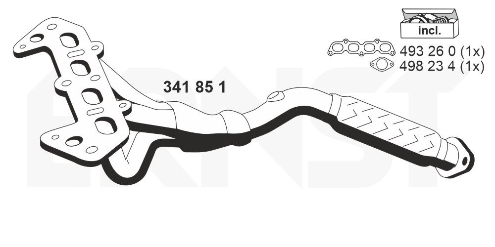 Galerie, sistem de esapament ERNST 341851