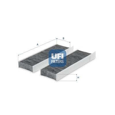 Filtr, wentylacja przestrzeni pasażerskiej UFI 54.469.00