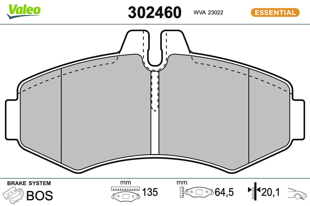 set placute frana,frana disc VALEO 302460