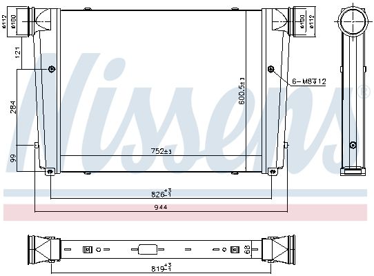 Intercooler, compresor NISSENS 97092
