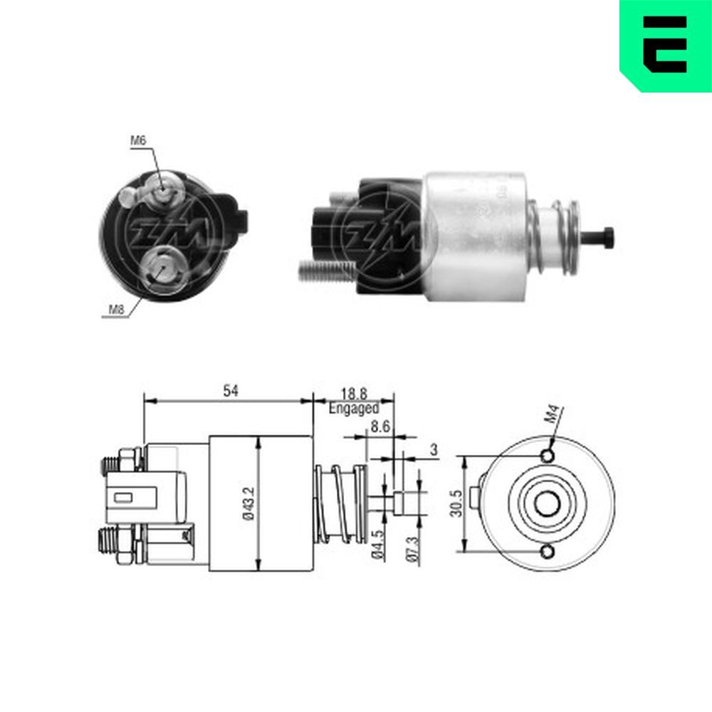Solenoid, electromotor ERA ZM391