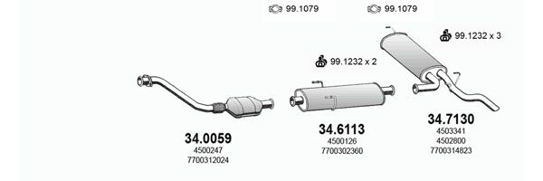 Układ wydechowy ASSO ART3012