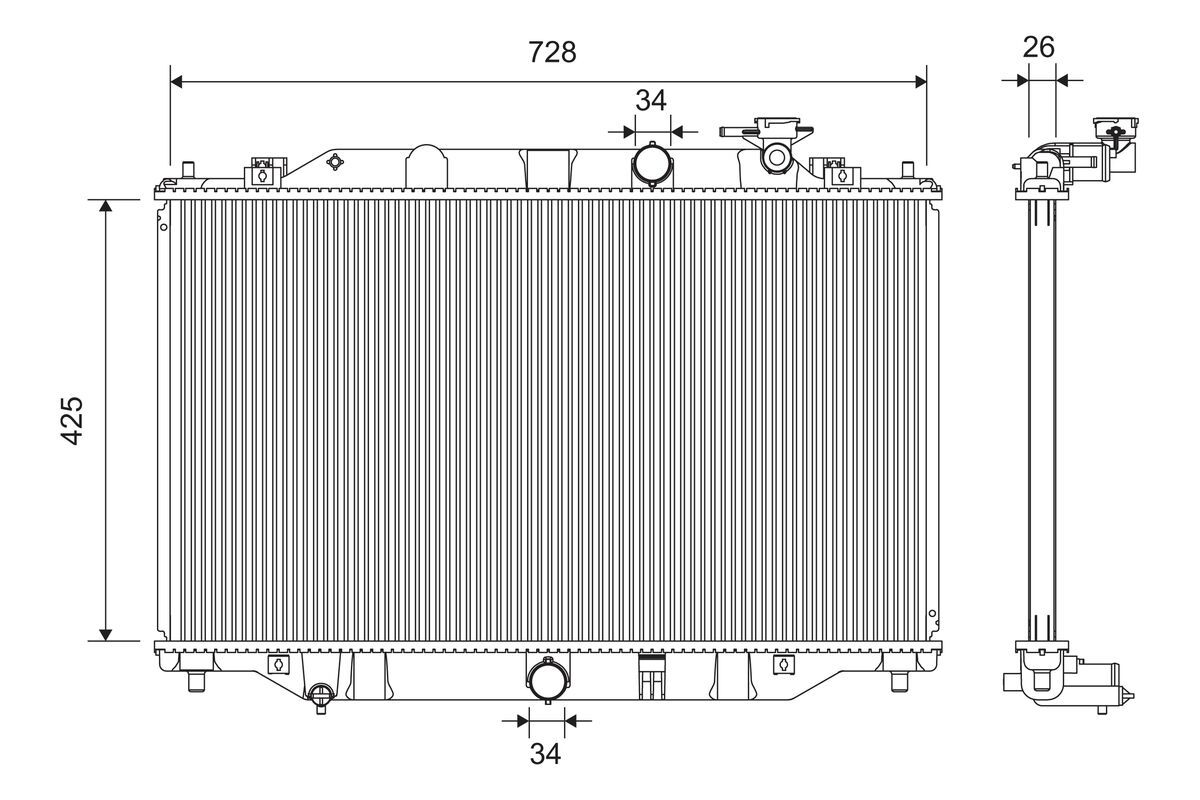 Radiator, racire motor VALEO 701393