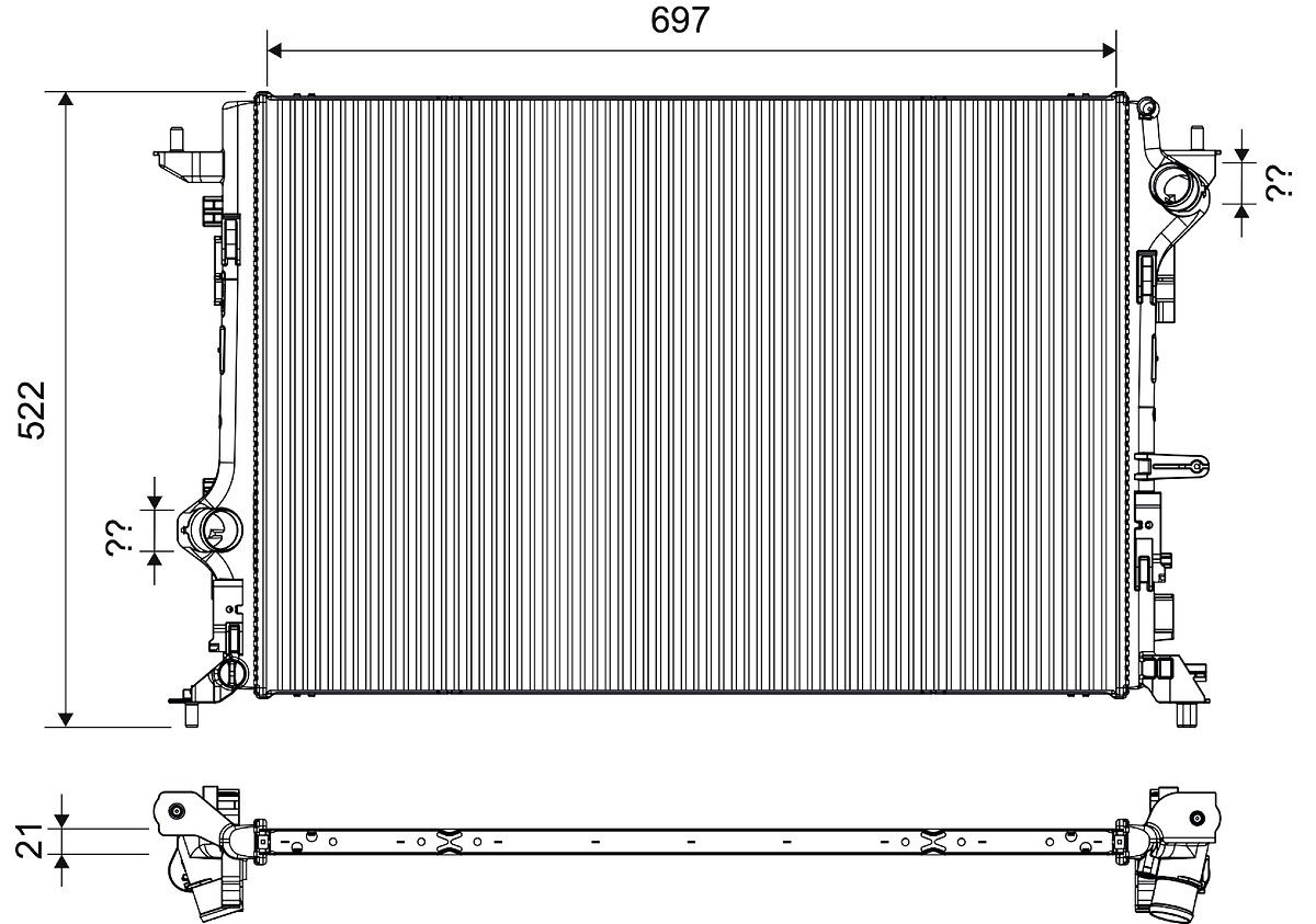 Radiateur, refroidissement du moteur