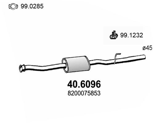 Tłumik środkowy ASSO 40.6096