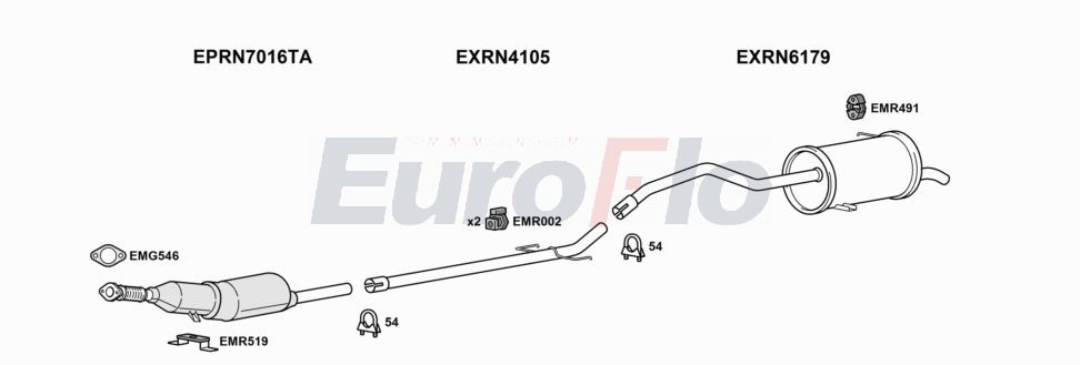 Układ wydechowy EUROFLO RNKAN15D6029B