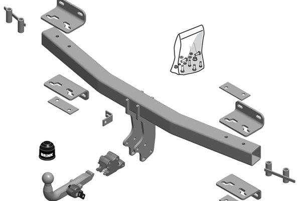 Zestaw zaczepu przyczepy BRINK 606400