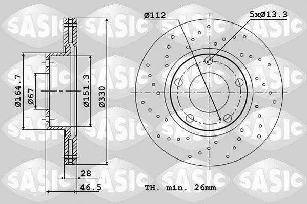 Tarcza hamulcowa SASIC 6106105