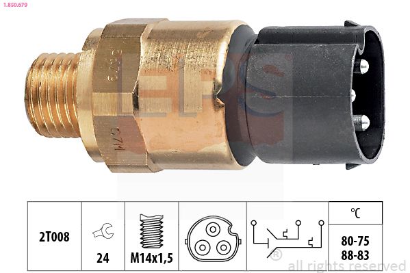 Comutator temperatura, ventilator radiator EPS Made in Italy - OE Equivalent 1.850.679