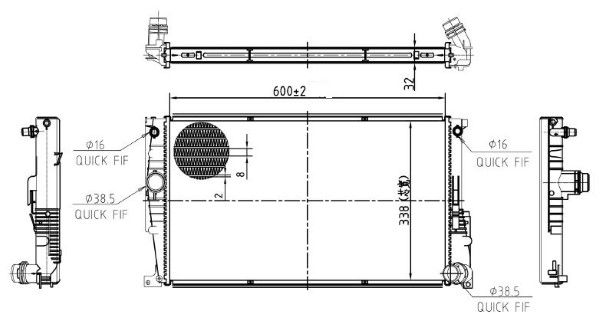 Radiator, racire motor MTR 13054884