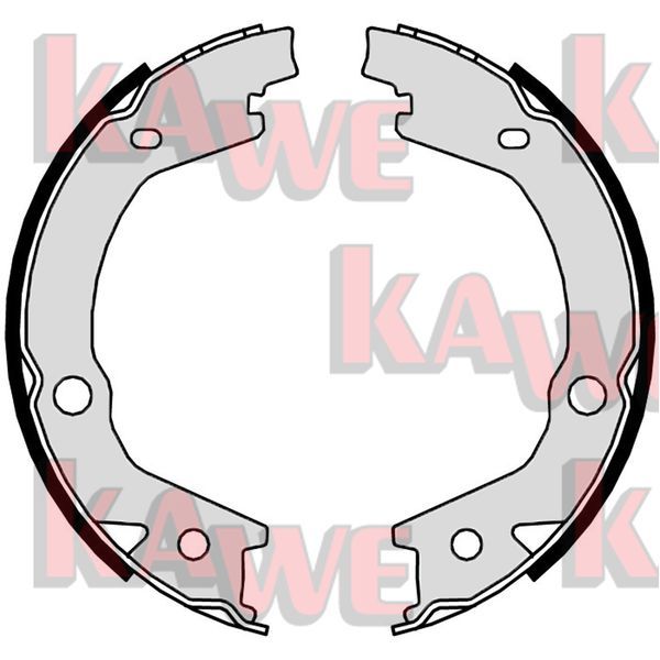 Zestaw szczęk hamulcowych, hamulec postojowy KAWE 09800