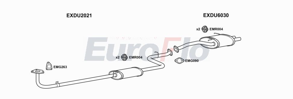 Układ wydechowy EUROFLO DUCHA101018