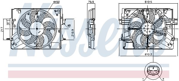 Wentylator, chłodzenie silnika NISSENS 850063