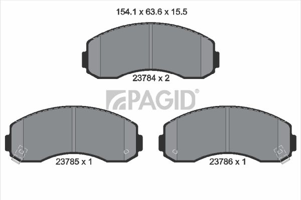 Zestaw klocków hamulcowych, hamulce tarczowe PAGID T1321N
