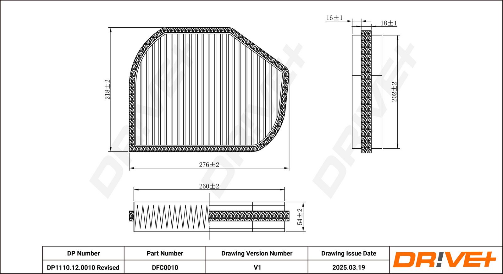 Filtru, aer habitaclu Dr!ve+ DP1110.12.0010