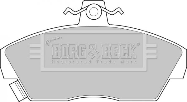 Zestaw klocków hamulcowych, hamulce tarczowe BORG & BECK BBP1109