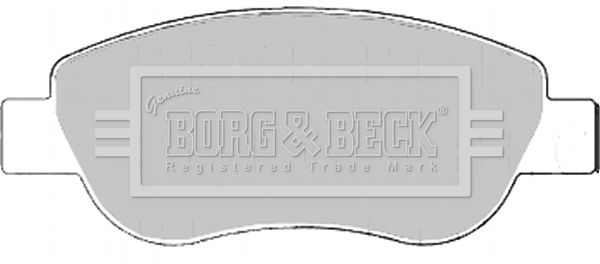 Zestaw klocków hamulcowych, hamulce tarczowe BORG & BECK BBP2186