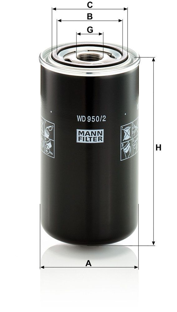 Levně Hydraulický filtr, automatická převodovka MANN-FILTER WD 950/2