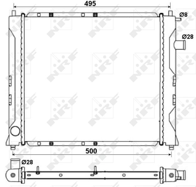 Chłodnica, układ chłodzenia silnika NRF 58107A