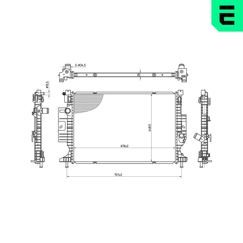 Radiator, racire motor ERA 673125