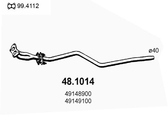 Rura wydechowa ASSO 48.1014