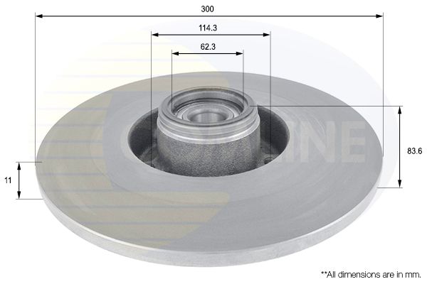 Tarcza hamulcowa COMLINE ADC3024