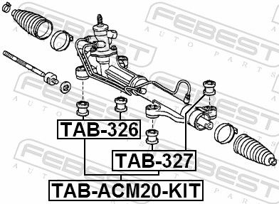 Levně Uložení, řídicí mechanismus FEBEST TAB-326