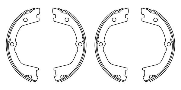 Zestaw szczęk hamulcowych, hamulec postojowy BOSCH F 026 008 022
