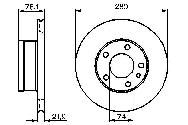 Brzdový kotouč BOSCH 0 986 478 041