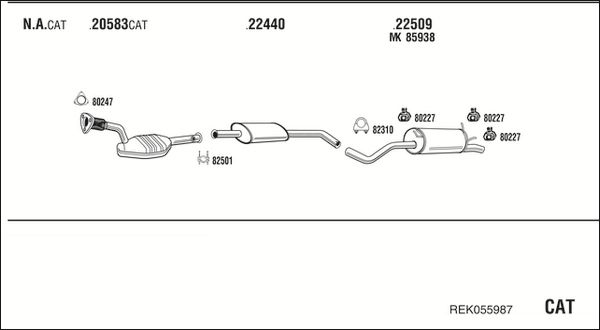 Układ wydechowy WALKER REK055987