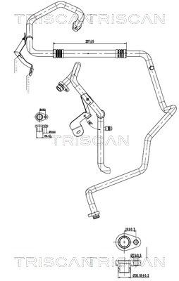 Przewód wysokiego/niskiego ciśnienia, klimatyzacja TRISCAN 901010019