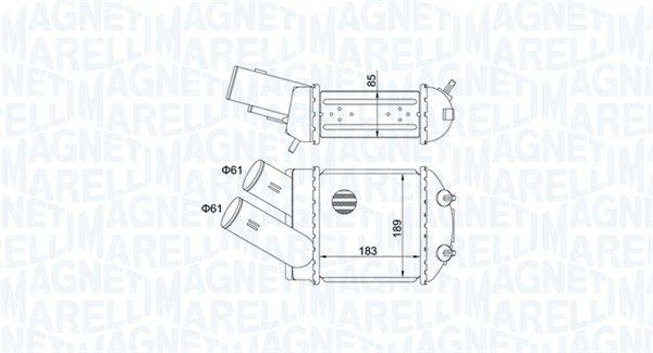 Chłodnica powietrza doładowującego MAGNETI MARELLI 351319205150