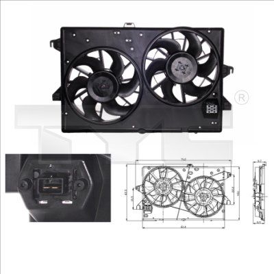 Ventilator, radiator TYC 810-0007