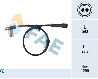 Czujnik, prędkość obrotowa koła FAE 78416