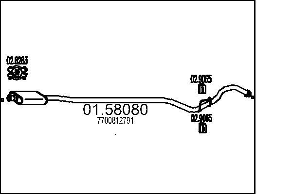 Tłumik środkowy MTS 01.58080