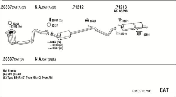 Układ wydechowy WALKER CIK027579B