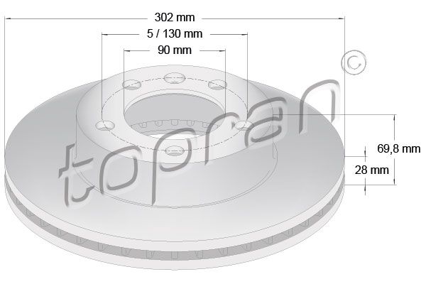 Tarcza hamulcowa TOPRAN 208 235