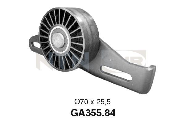 Rolka napinacza, pasek klinowy wielorowkowy SNR GA355.84