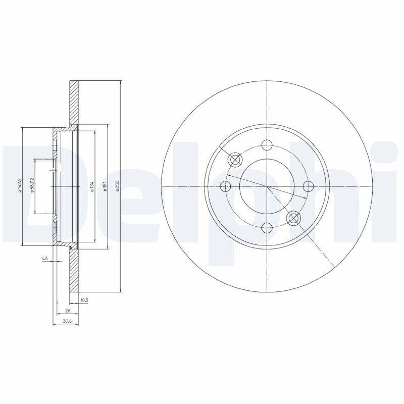 Tarcza hamulcowa DELPHI BG3147