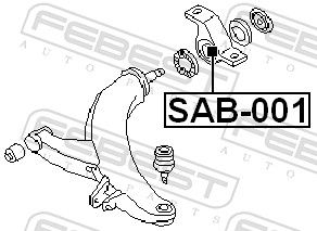 Levně Uložení, řídicí mechanismus FEBEST SAB-001