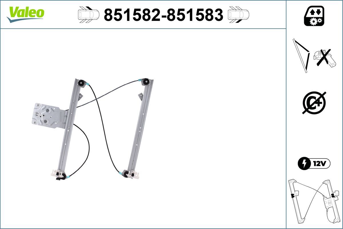 Mecanism actionare geam VALEO 851582