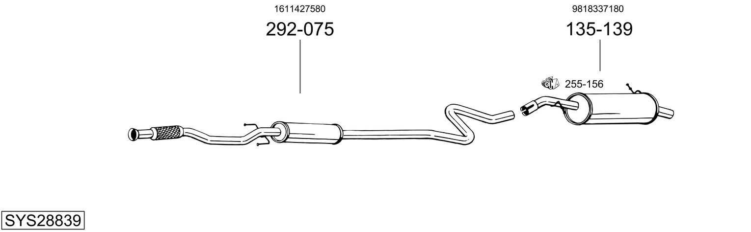 Układ wydechowy BOSAL SYS28839