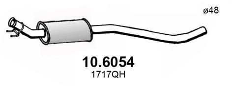 Tłumik środkowy ASSO 10.6054