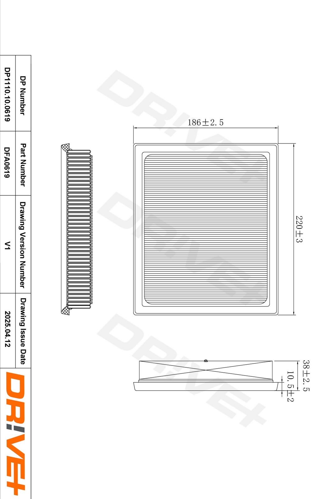 Filtru aer Dr!ve+ DP1110.10.0619