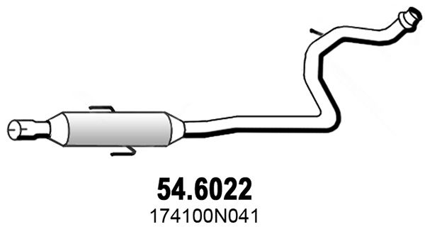 Tłumik środkowy ASSO 174100N041