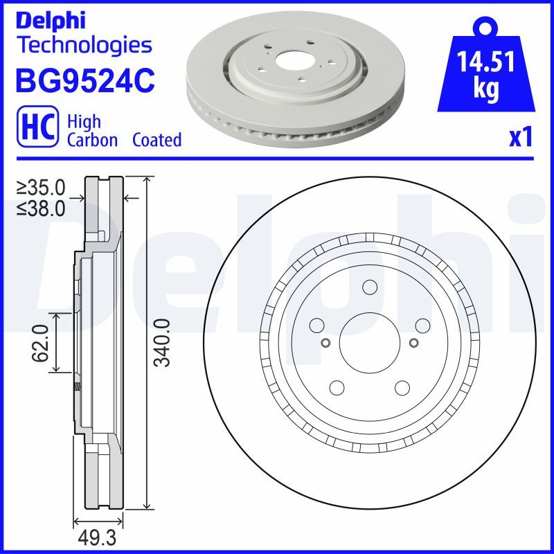 Disc frana DELPHI BG9524C