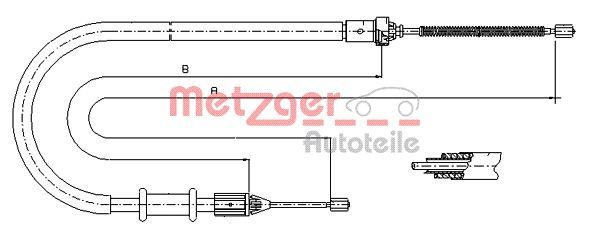 Cięgło, hamulec postojowy METZGER AUTOTEILE 11.6675